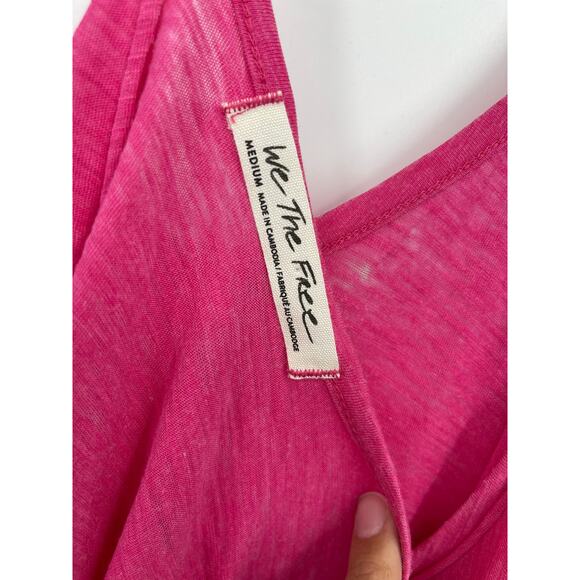 We The Free Pink Sandy Tank Top Sleeveless Relaxed Fit Women's Size Medium NEW - Picture 7 of 11
